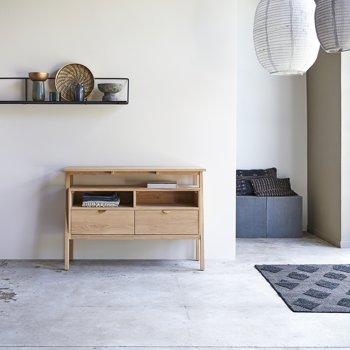 Pola solid teak 2-drawer Console table Pola solid teak 2-drawer Console table