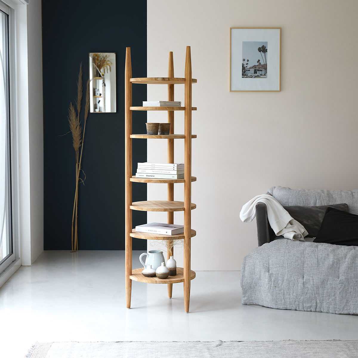 Poline solid teak shelving unit 170 Poline solid teak shelving unit 170