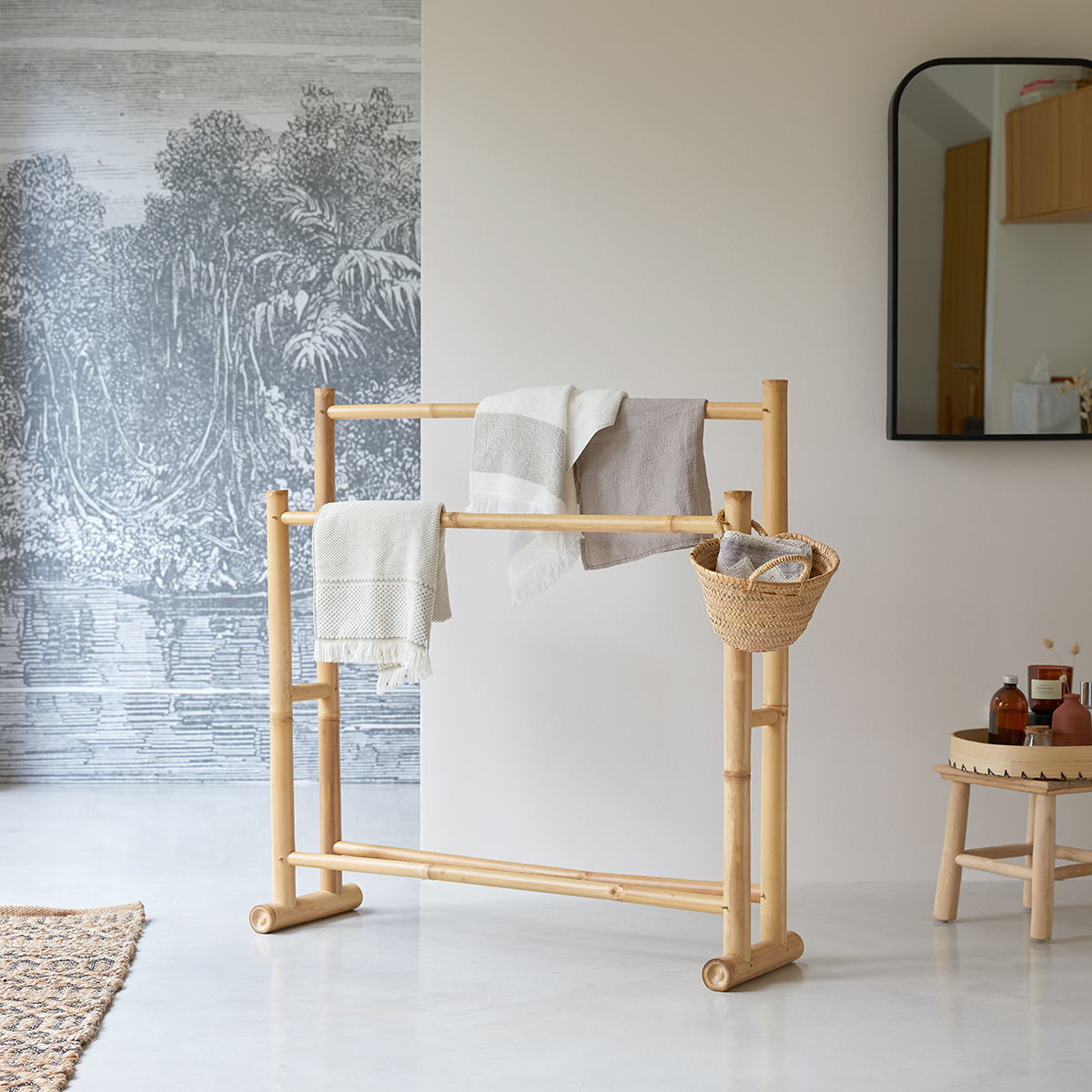 Porte serviette bambou Balyss Porte serviette bambou Balyss