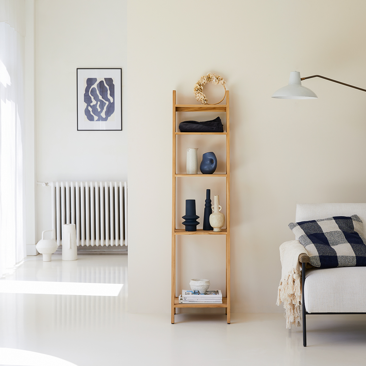 Regal aus massives Teakholz 40x160 Bahya Step Regal aus massives Teakholz 40x160 Bahya Step