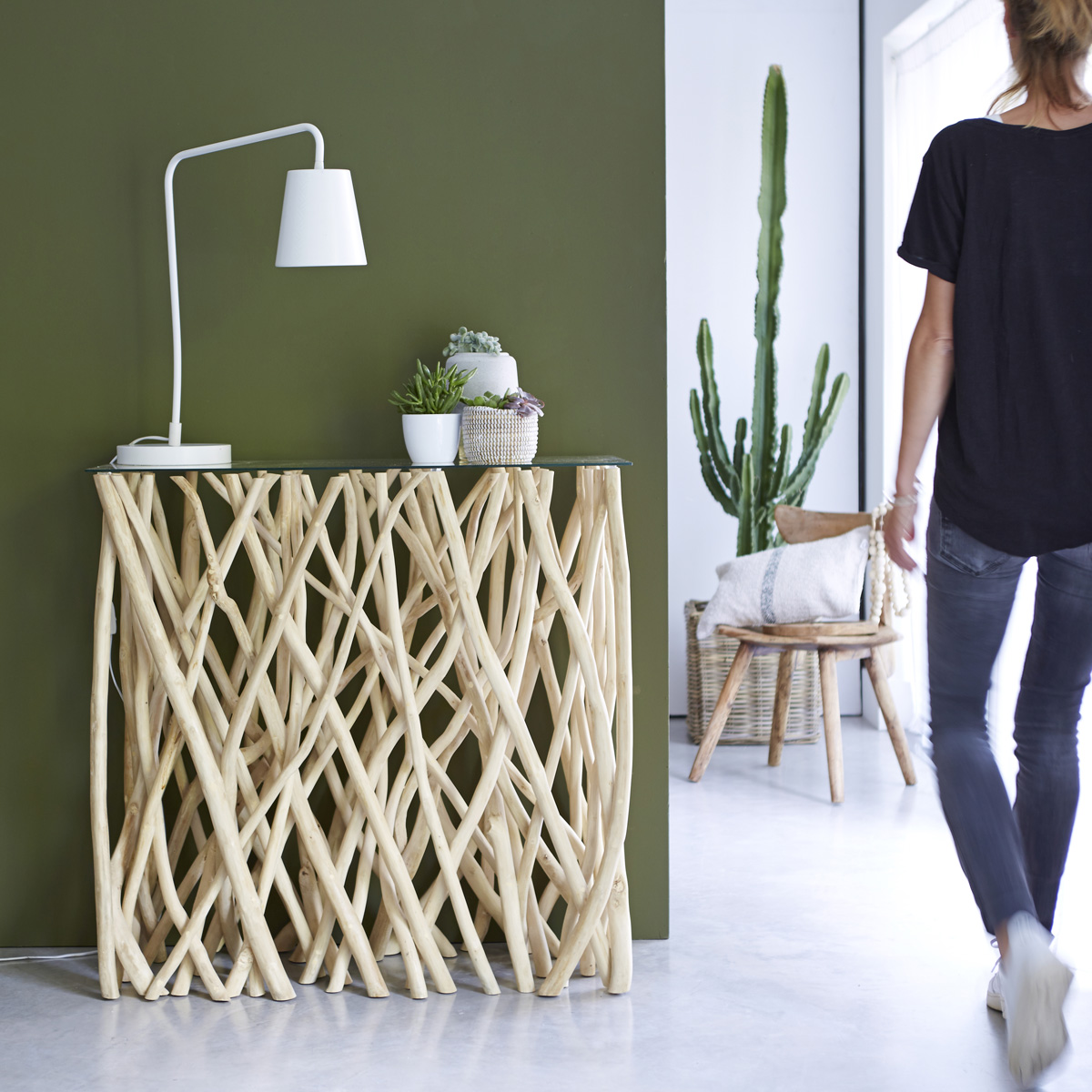 River solid teak Console table River solid teak Console table