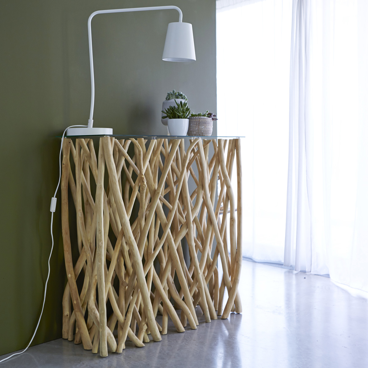 River solid teak Console table River solid teak Console table