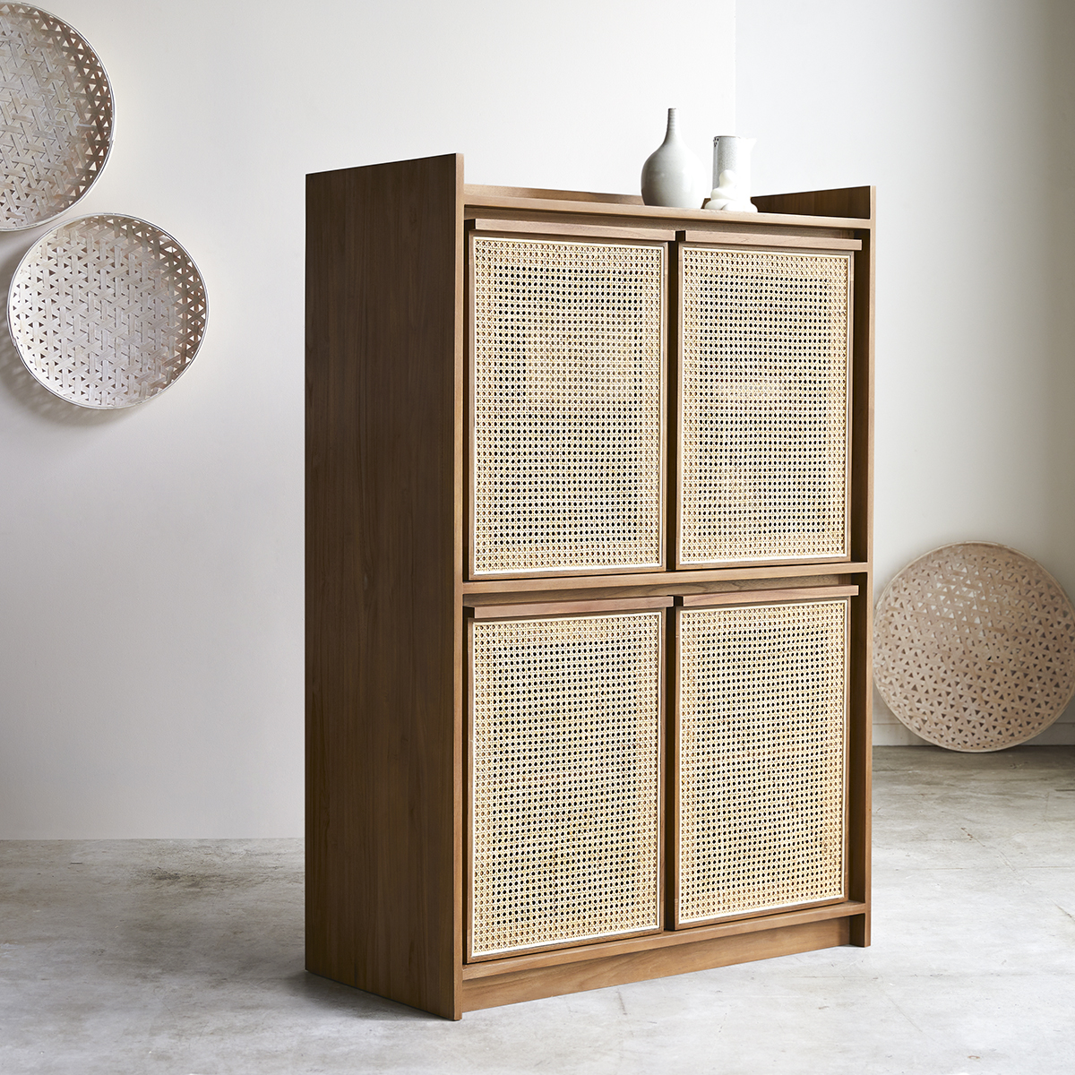 Roots teak and canework dresser 150 Roots teak and canework dresser 150