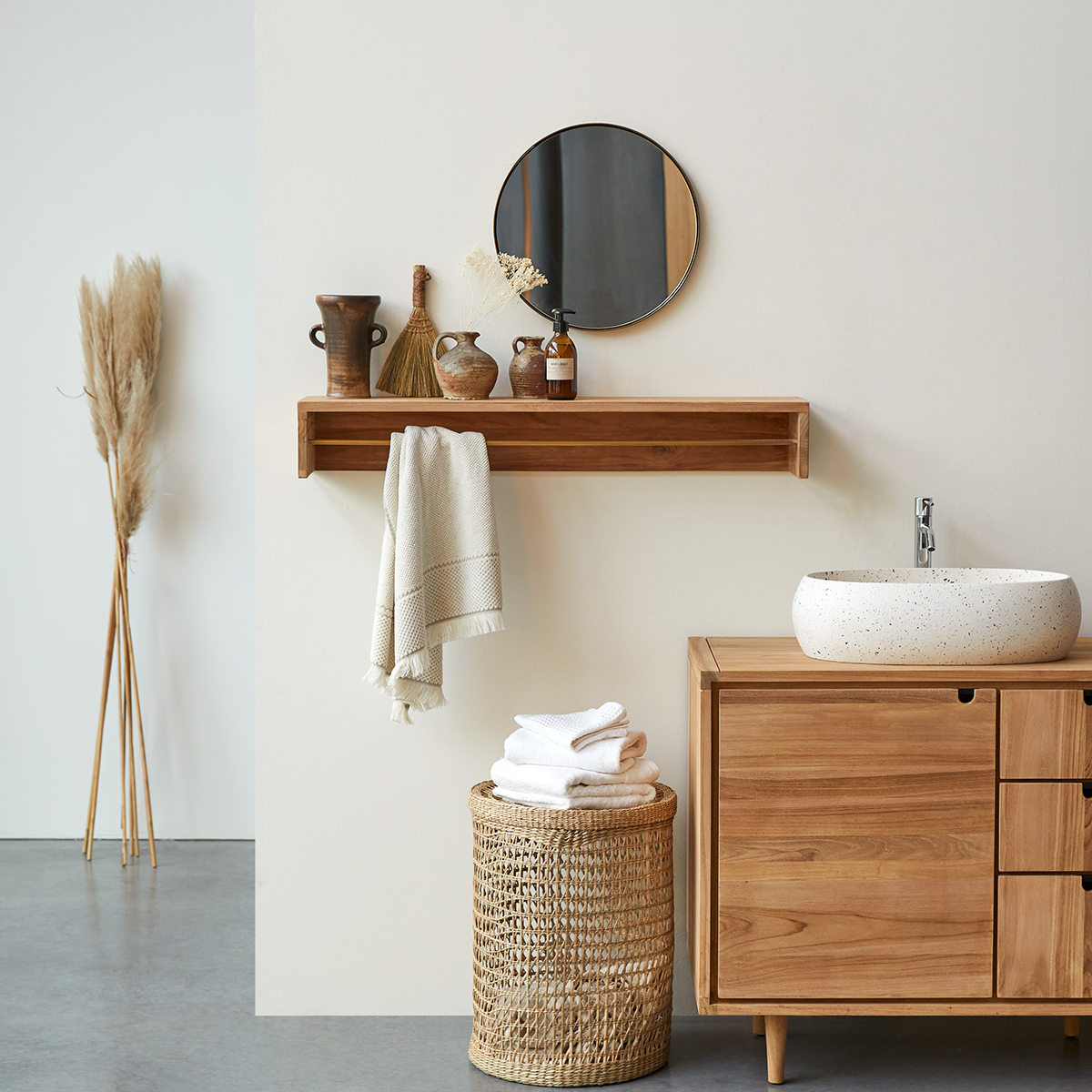 Sasha 100 Teak Towel Rail Sasha 100 Teak Towel Rail