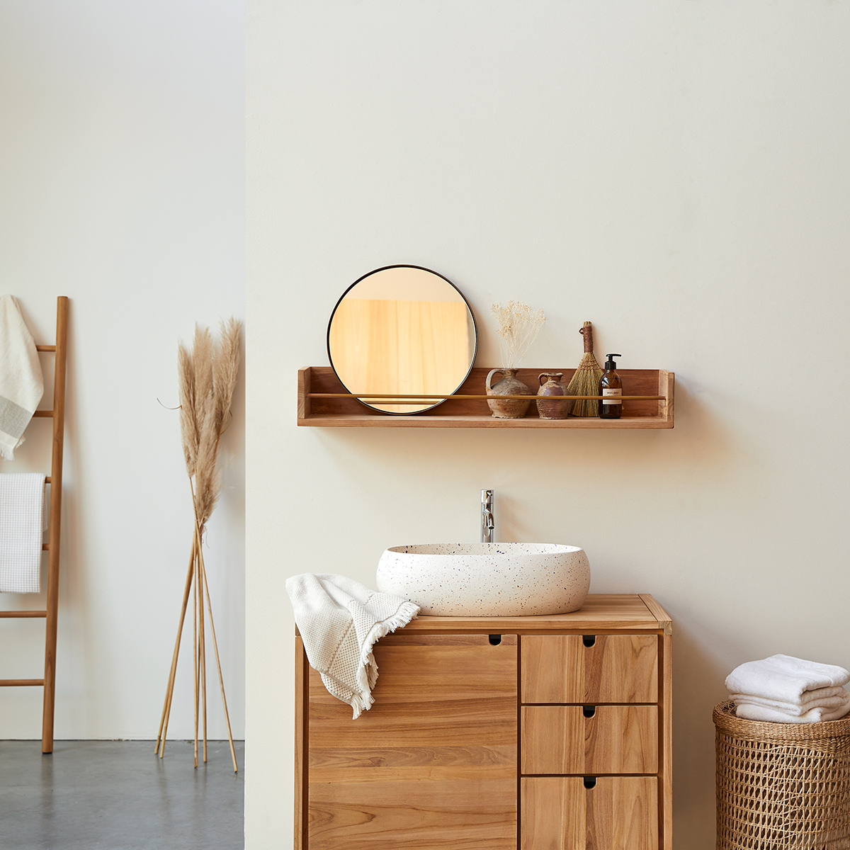 Sasha solid teak Bathroom Shelf 100 Sasha solid teak Bathroom Shelf 100