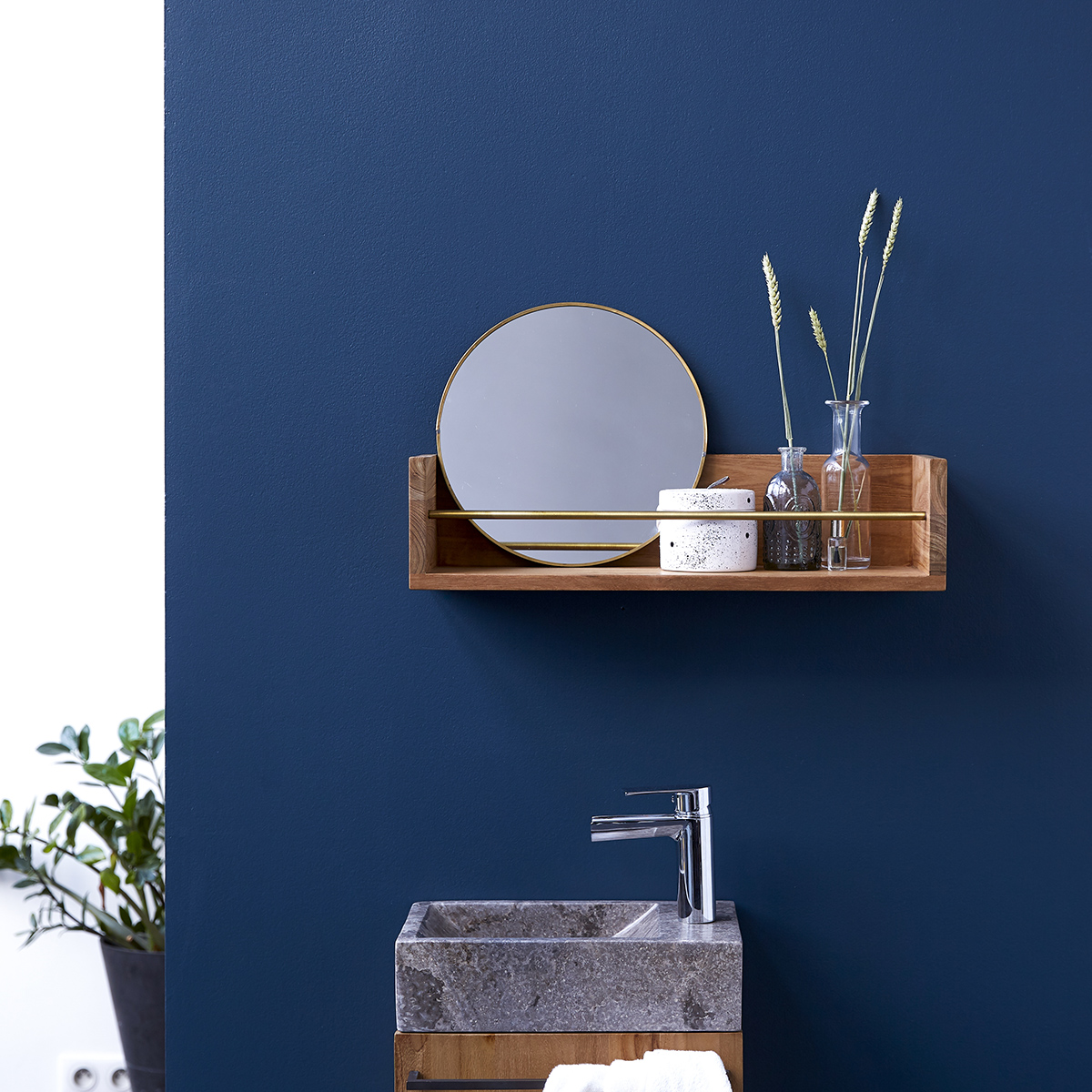 Sasha Teak Bathroom Shelf 60 Sasha Teak Bathroom Shelf 60