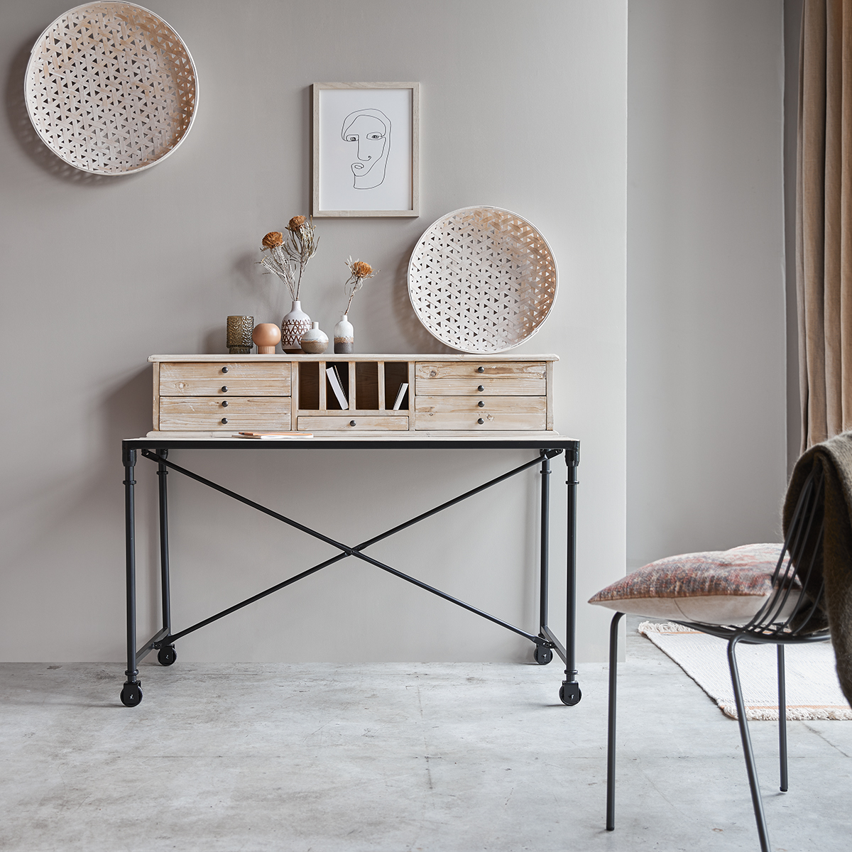 Scrivania secretaire in Pino Henry Scrivania secretaire in Pino Henry