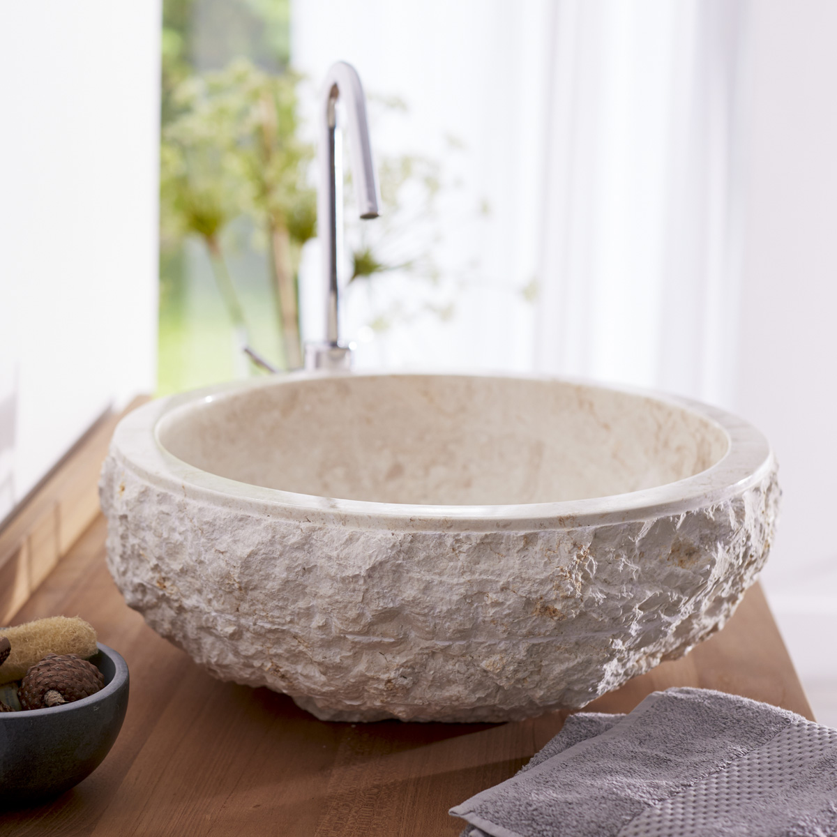 Scrula Cream Marble Washbasin Scrula Cream Marble Washbasin