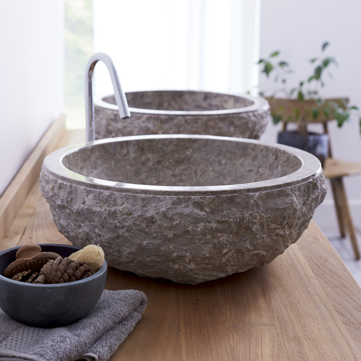 Scrula Grey Marble Washbasin Scrula Grey Marble Washbasin