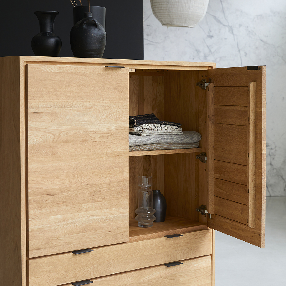 Senson solid oak storage cabinet Senson solid oak storage cabinet