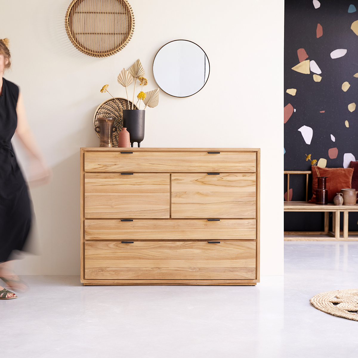 Senson solid teak chest of drawers Senson solid teak chest of drawers