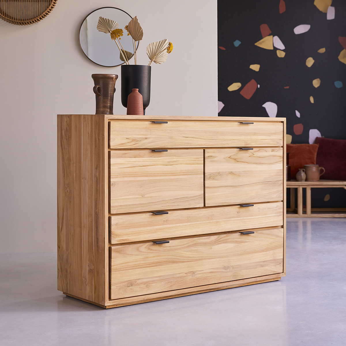 Senson solid teak chest of drawers Senson solid teak chest of drawers