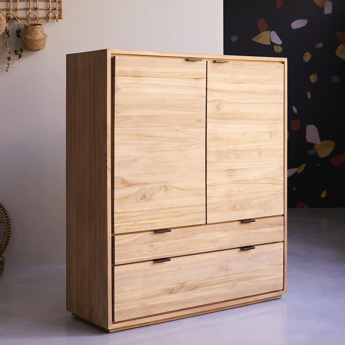 Senson solid teak cupboard 110 cm Senson solid teak cupboard 110 cm