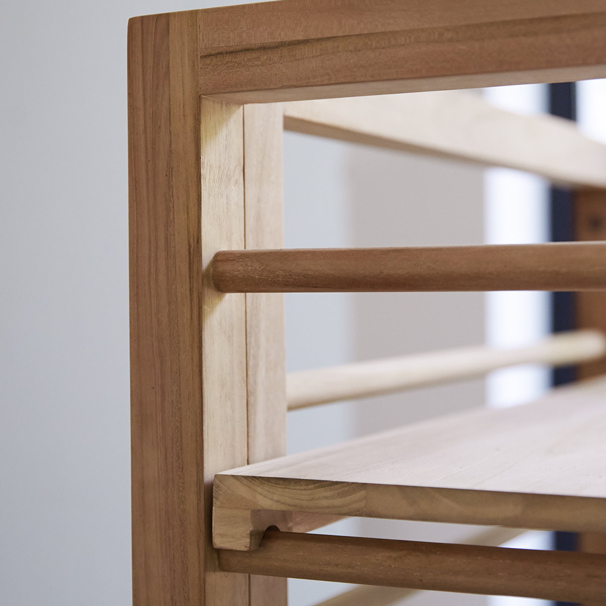 Sera solid teak bathroom shelving unit 115 Sera solid teak bathroom shelving unit 115
