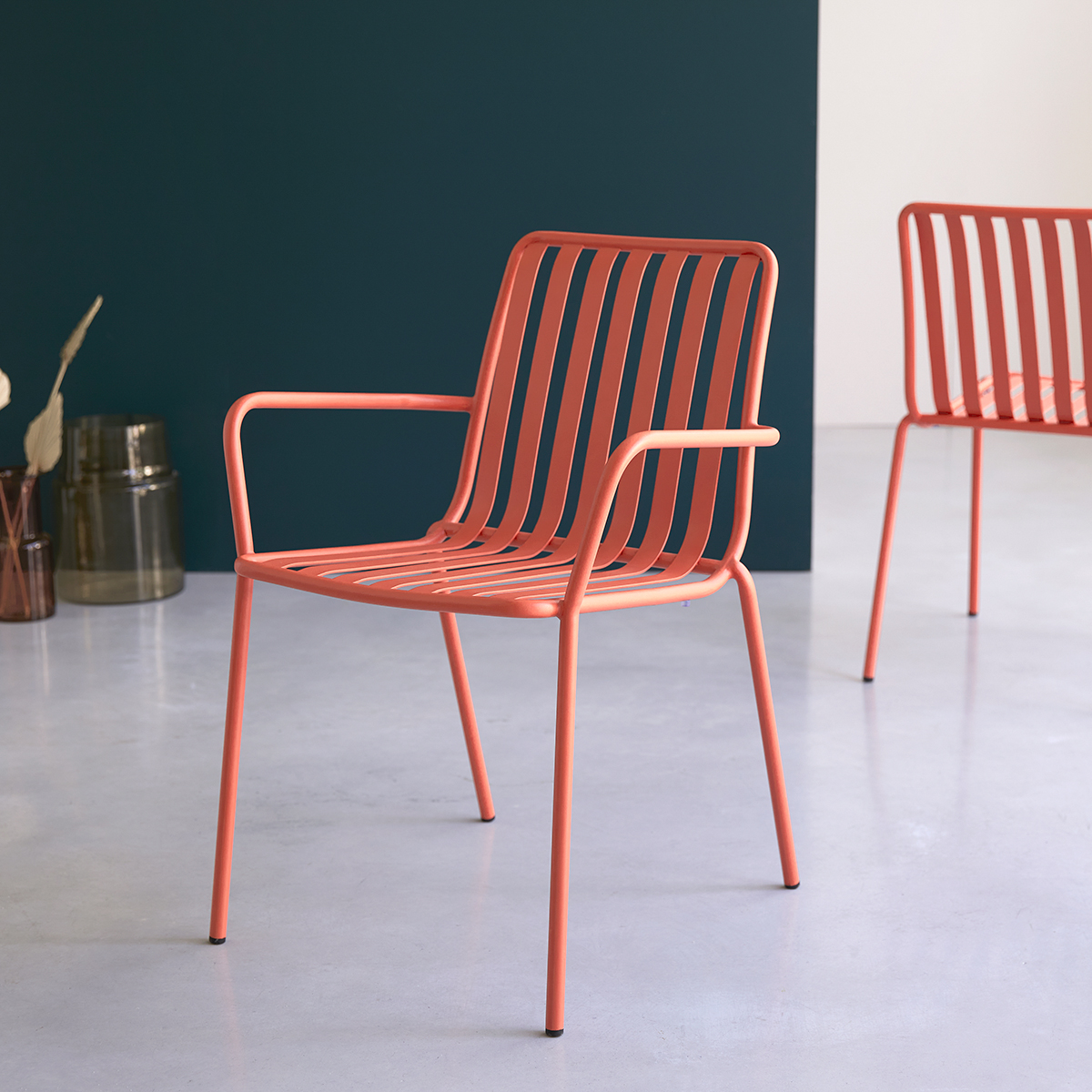 Sillón de metal Gaby orange Sillón de metal Gaby orange