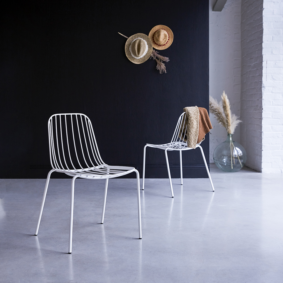 Silla en metal Arty blanca Silla en metal Arty blanca