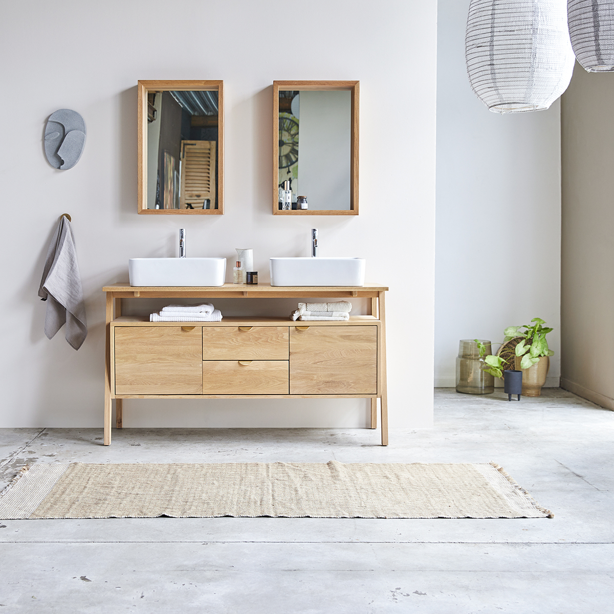 solid oak vanity unit 140 Pola solid oak vanity unit 140 Pola