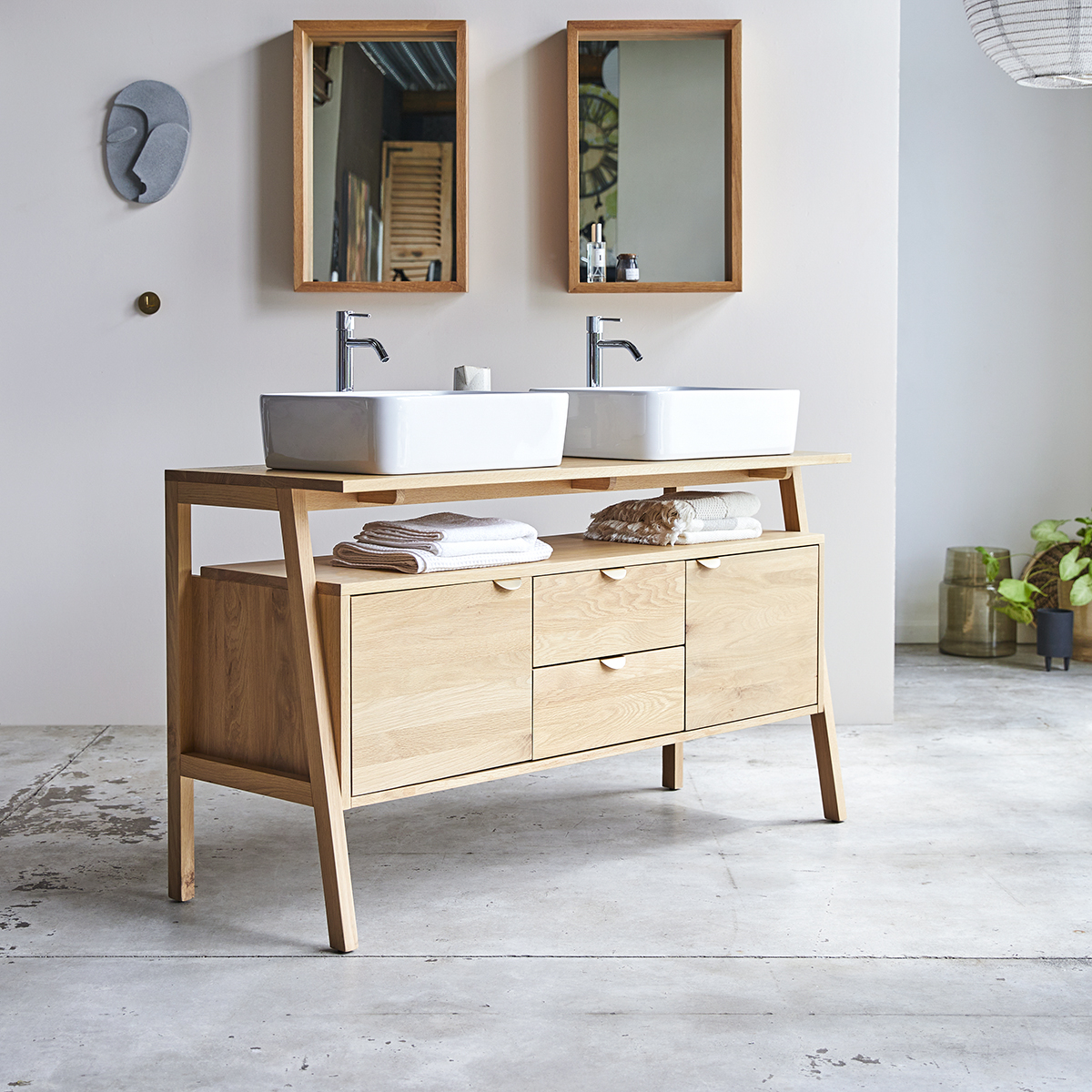 solid oak vanity unit 140 Pola solid oak vanity unit 140 Pola