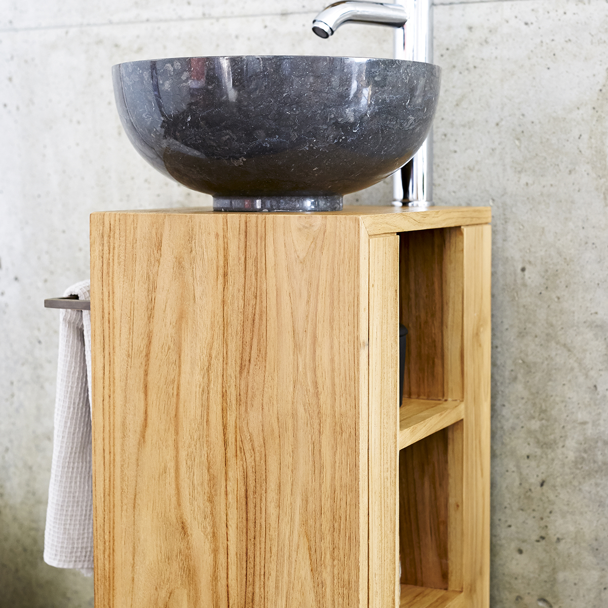 Stelle left solid teak Vanity Cabinet 30 Stelle left solid teak Vanity Cabinet 30