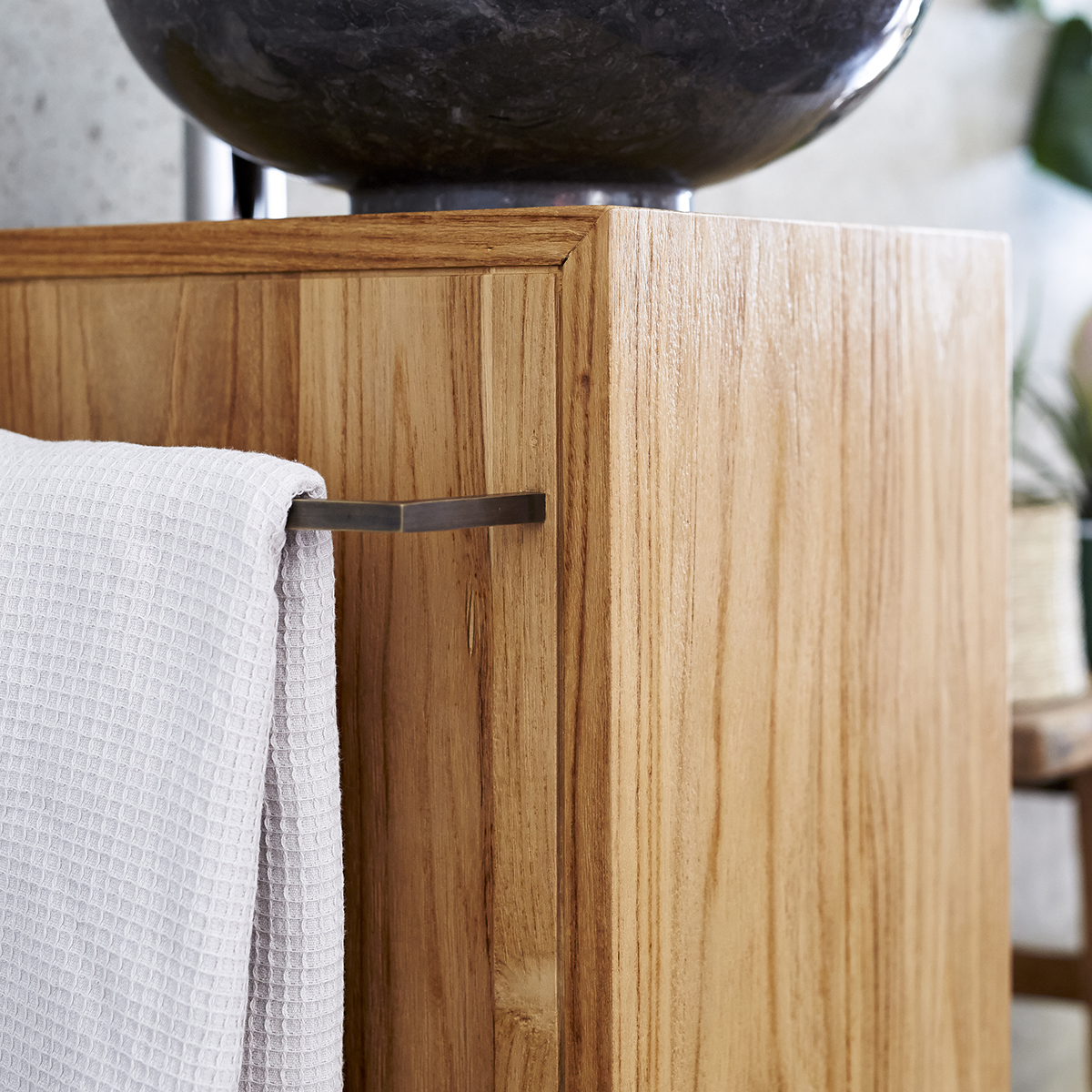 Stelle left solid teak Vanity Cabinet 30 Stelle left solid teak Vanity Cabinet 30