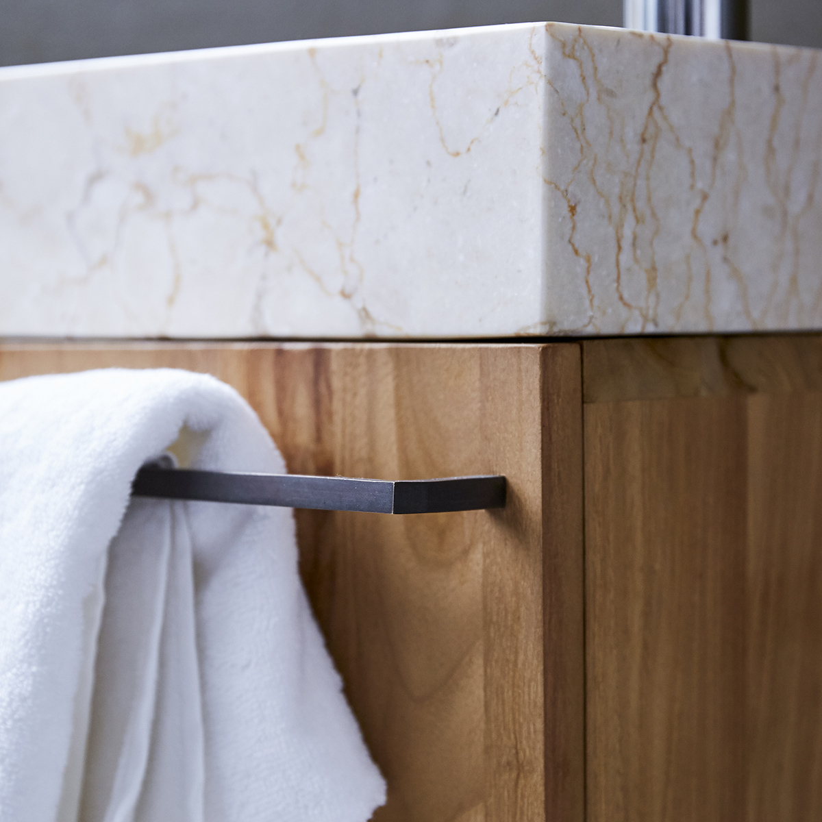 Stelle solid teak and Marble Vanity Cabinet Cream Stelle solid teak and Marble Vanity Cabinet Cream