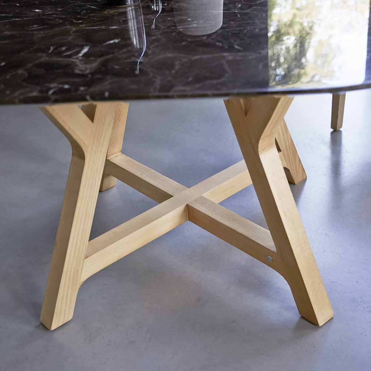 Stoneleaf Oak and Marble Dinner Table 130 Stoneleaf Oak and Marble Dinner Table 130