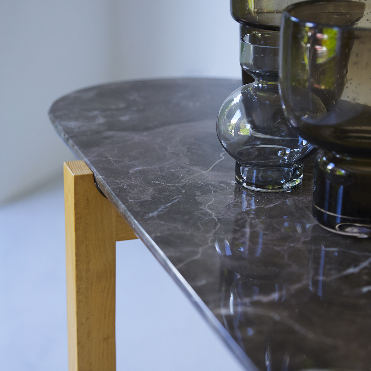 Stoneleaf solid oak and marble console table 170 Stoneleaf solid oak and marble console table 170