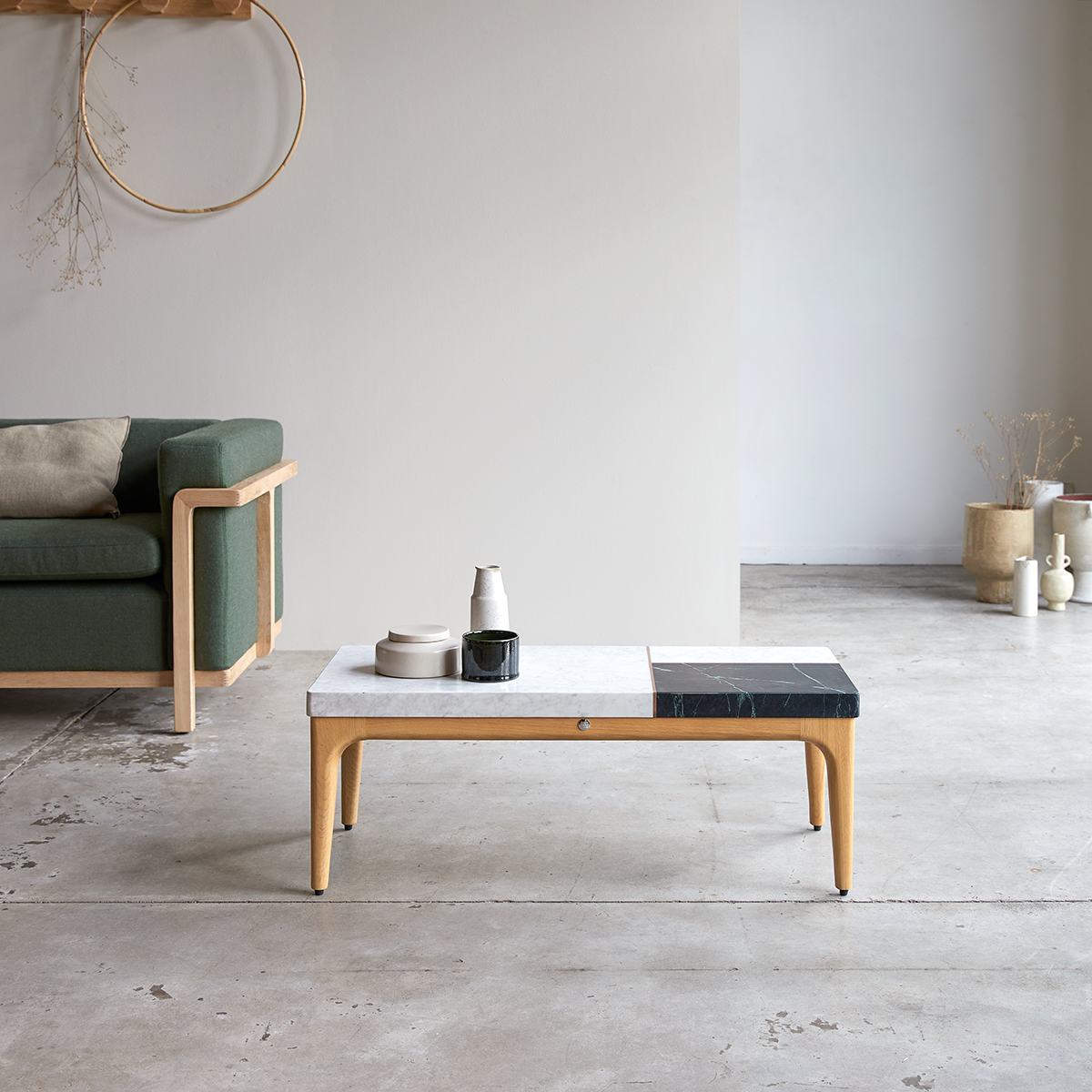 Stonepiet solid oak and Marble Coffee Table 95x40 Stonepiet solid oak and Marble Coffee Table 95x40