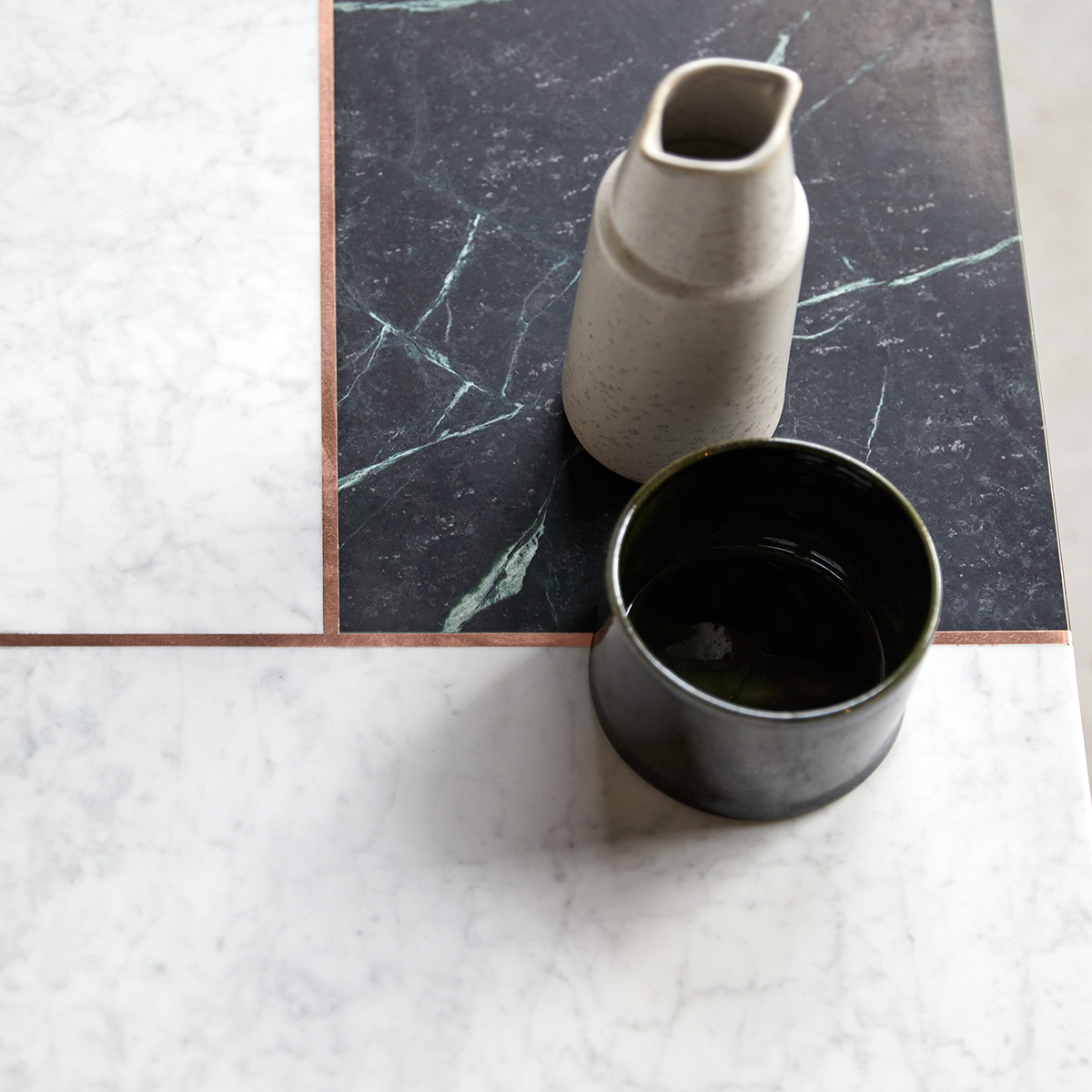 Stonepiet solid oak and marble Coffee Table 95x40 cm Stonepiet solid oak and marble Coffee Table 95x40 cm