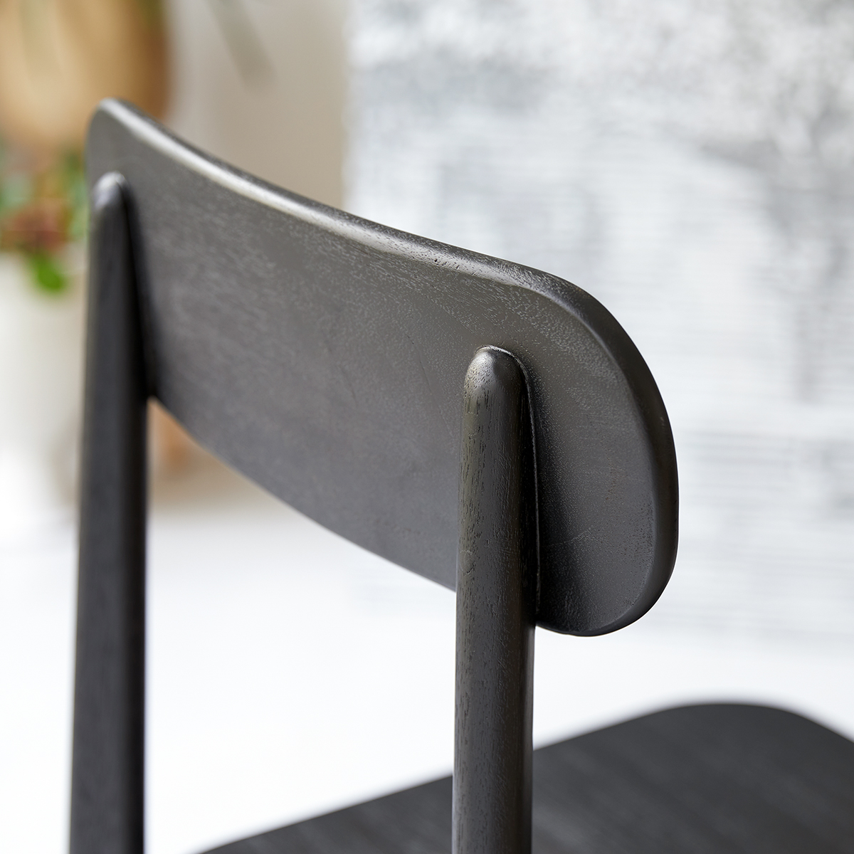 Stuhl aus massivem Teakholz Jonàk black Stuhl aus massivem Teakholz Jonàk black