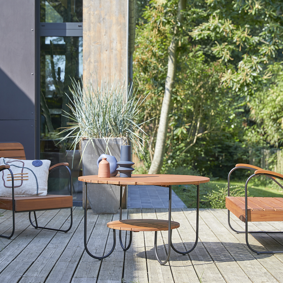 Table basse de jardin en teck massif 90 Key Wood Table basse de jardin en teck massif 90 Key Wood