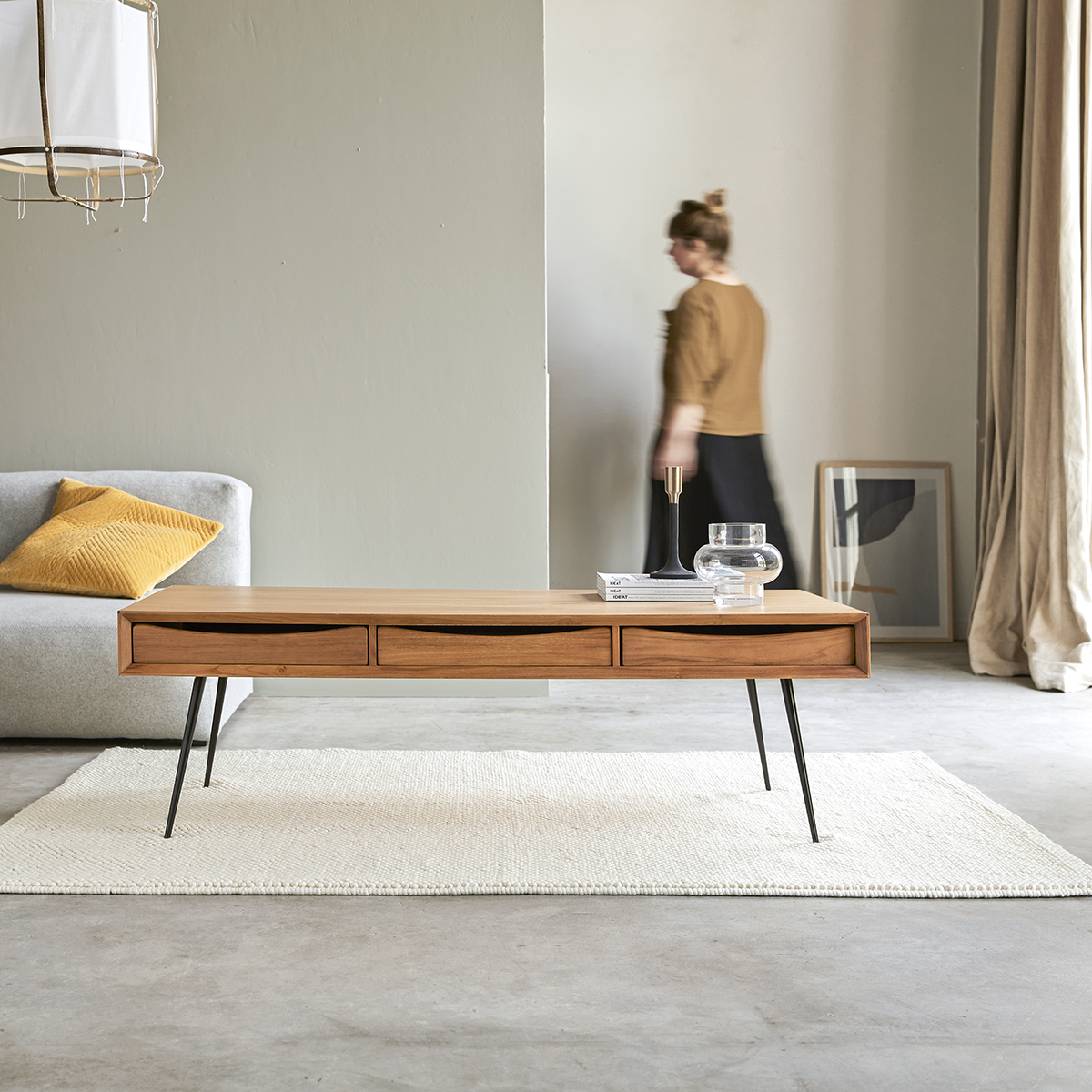 Table basse en teck 135x65 Simen Table basse en teck 135x65 Simen