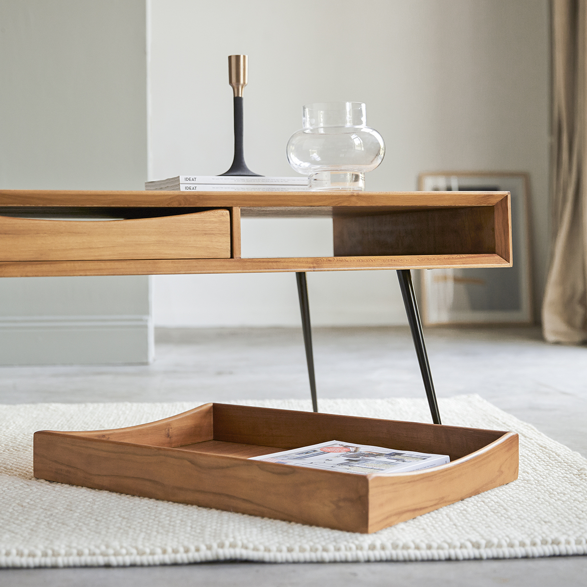 Table basse en teck 135x65 Simen Table basse en teck 135x65 Simen