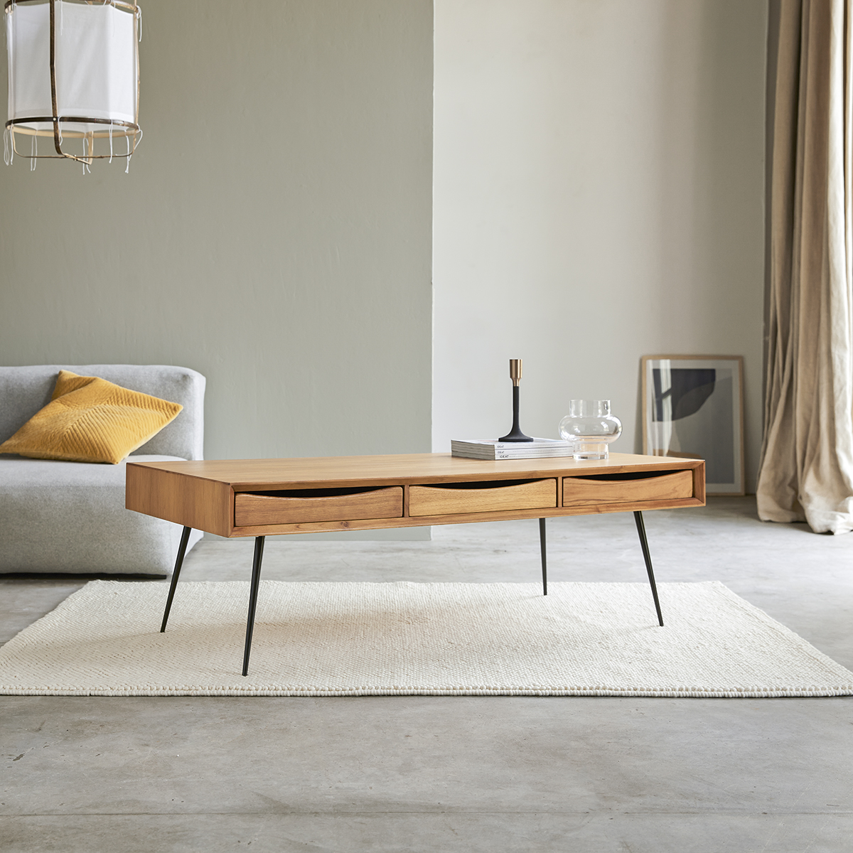Table basse en teck 135x65 Simen Table basse en teck 135x65 Simen