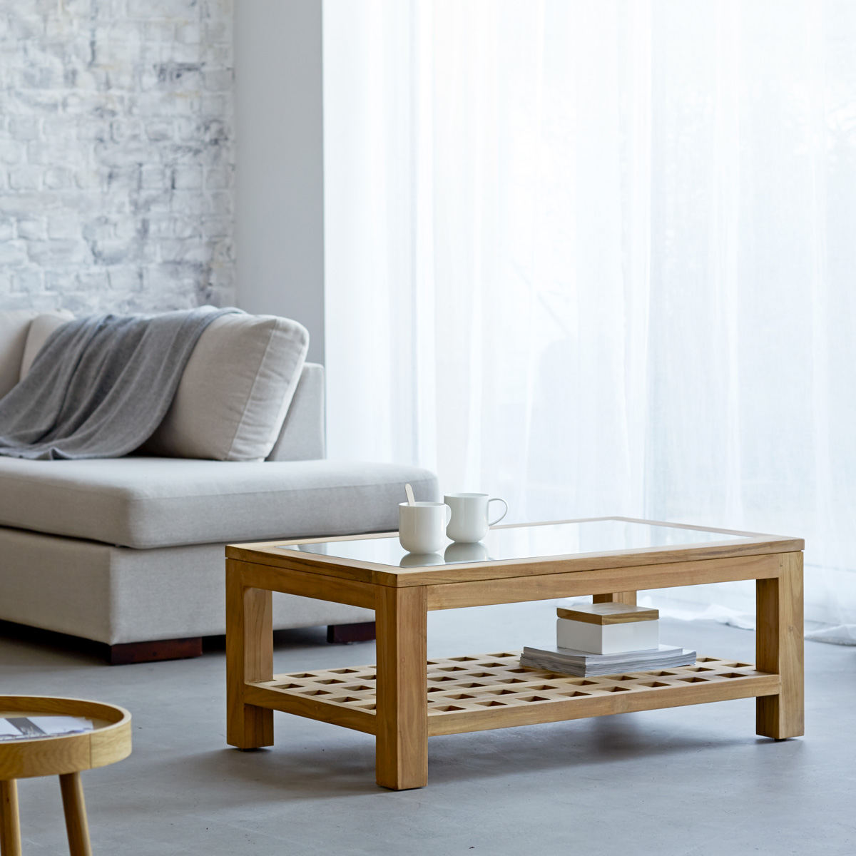 Table basse en teck massif 100x60 Kwad Table basse en teck massif 100x60 Kwad