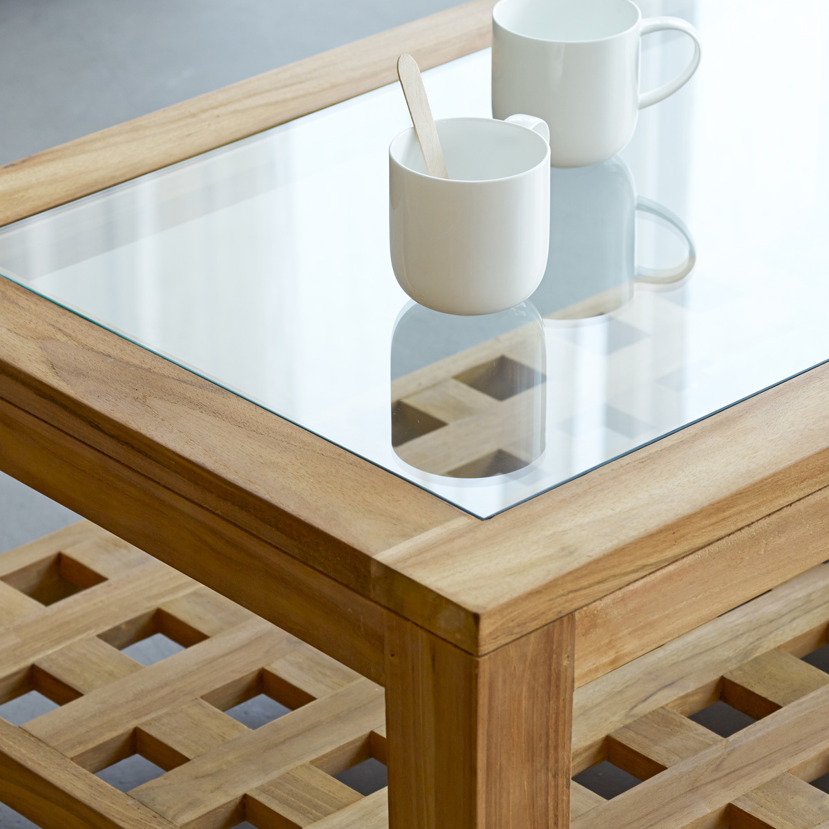 Table basse en teck massif 100x60 Kwad Table basse en teck massif 100x60 Kwad