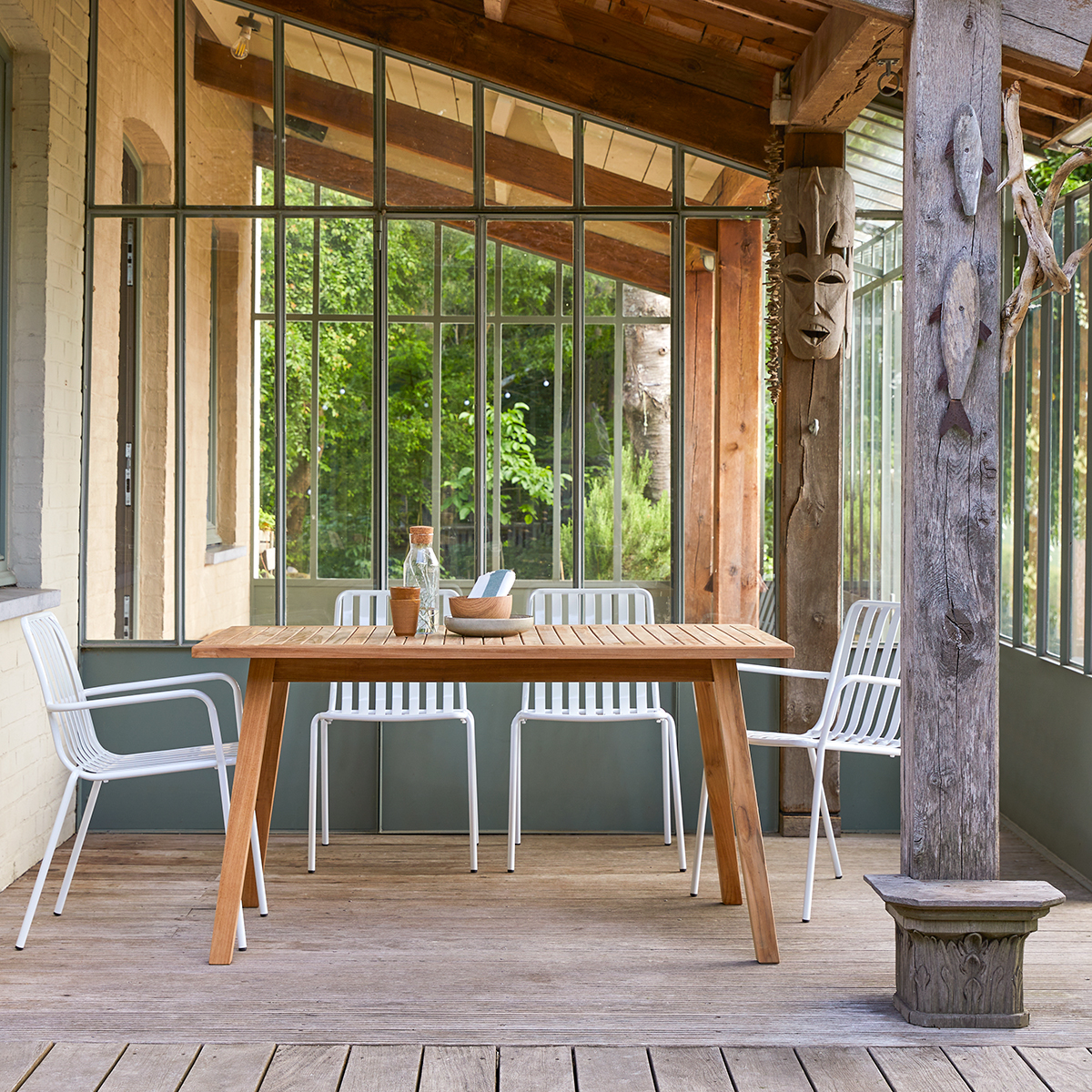 Table de jardin en teck massif 140 Pamoa Table de jardin en teck massif 140 Pamoa