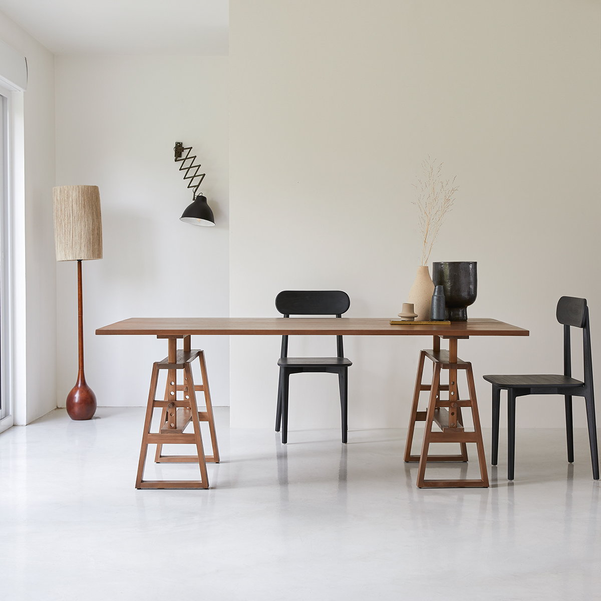 Table en teck massif 200x100 Trestle Table en teck massif 200x100 Trestle