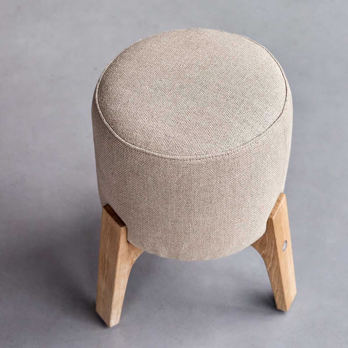 Tabouret Drum linen en chêne Tabouret Drum linen en chêne