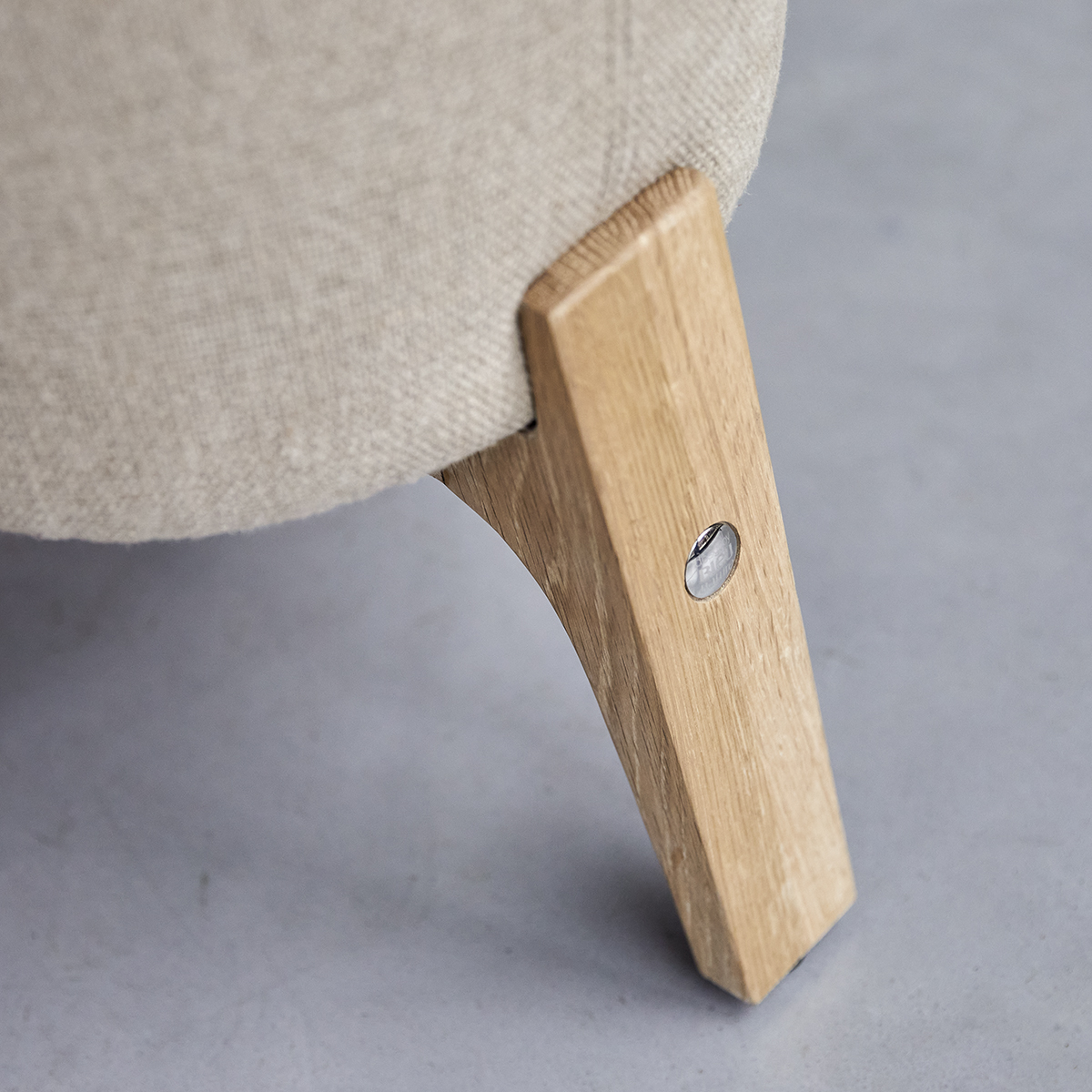 Tabouret Drum linen en chêne Tabouret Drum linen en chêne