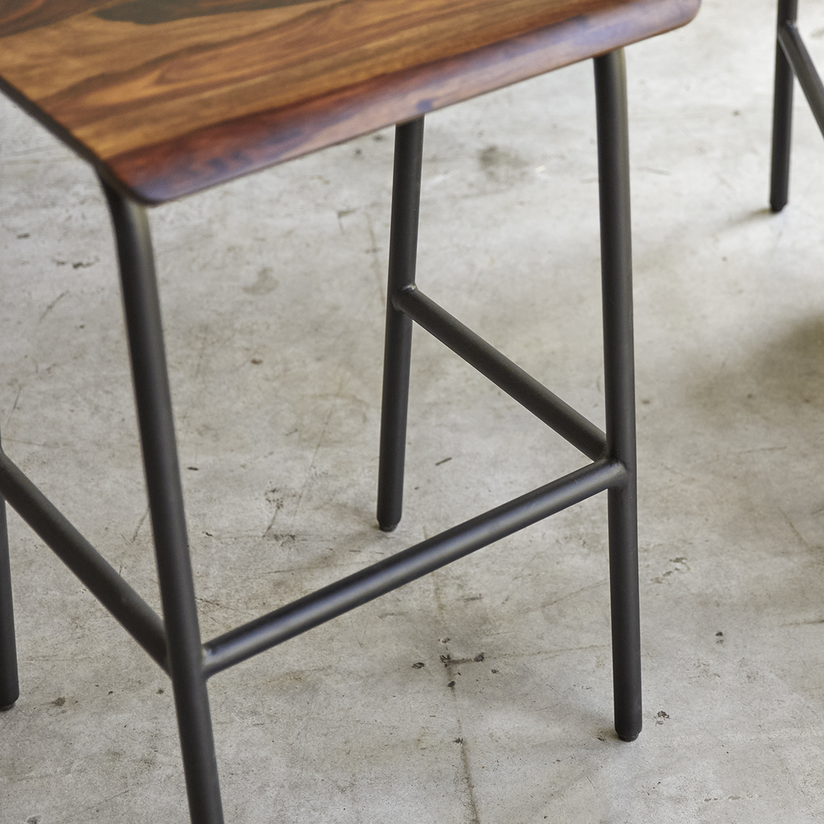 Talia Metal and solid sheesham Bar Stool Talia Metal and solid sheesham Bar Stool
