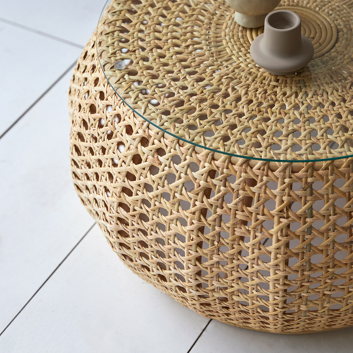 Tavolino in Rattan Esther 80 Tavolino in Rattan Esther 80