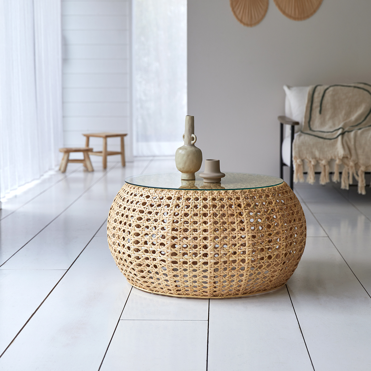 Tavolino in Rattan Esther 80 Tavolino in Rattan Esther 80