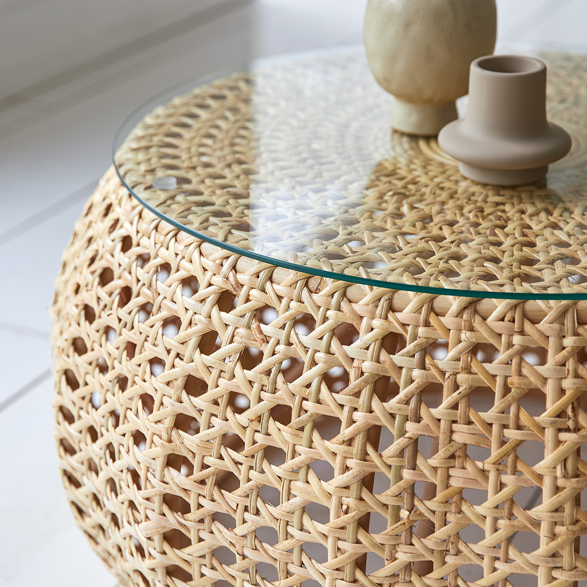 Tavolino in Rattan Esther 80 Tavolino in Rattan Esther 80