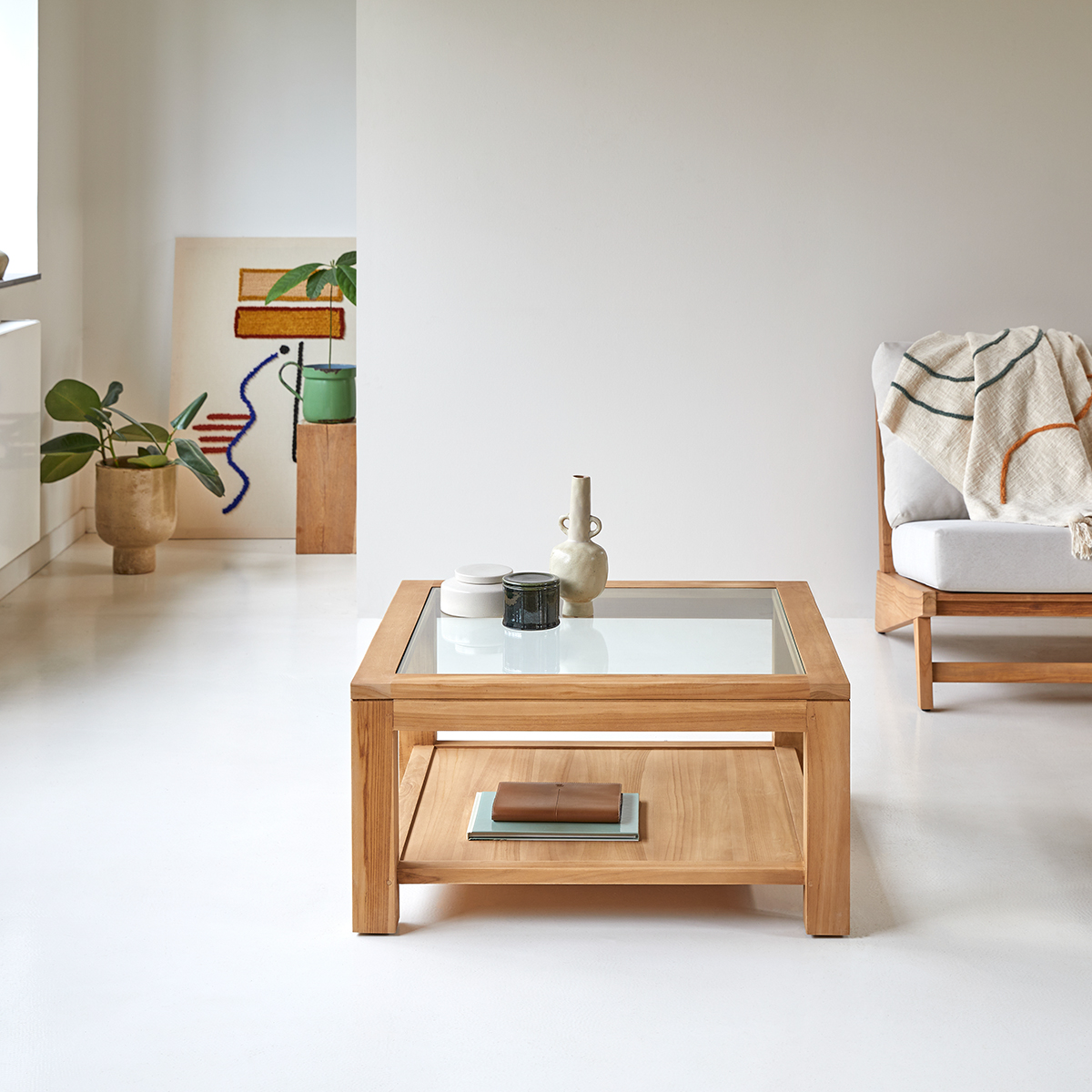 Tavolino in teak massello 80x80 Perle Tavolino in teak massello 80x80 Perle