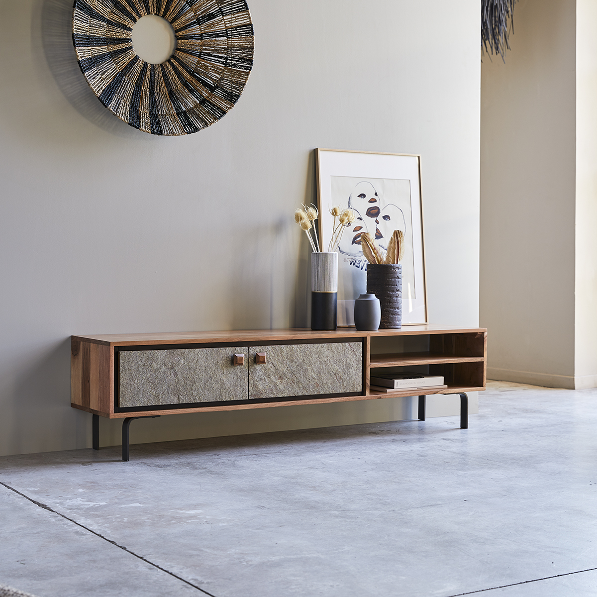 Temis acacia TV Stand 160 cm Temis acacia TV Stand 160 cm