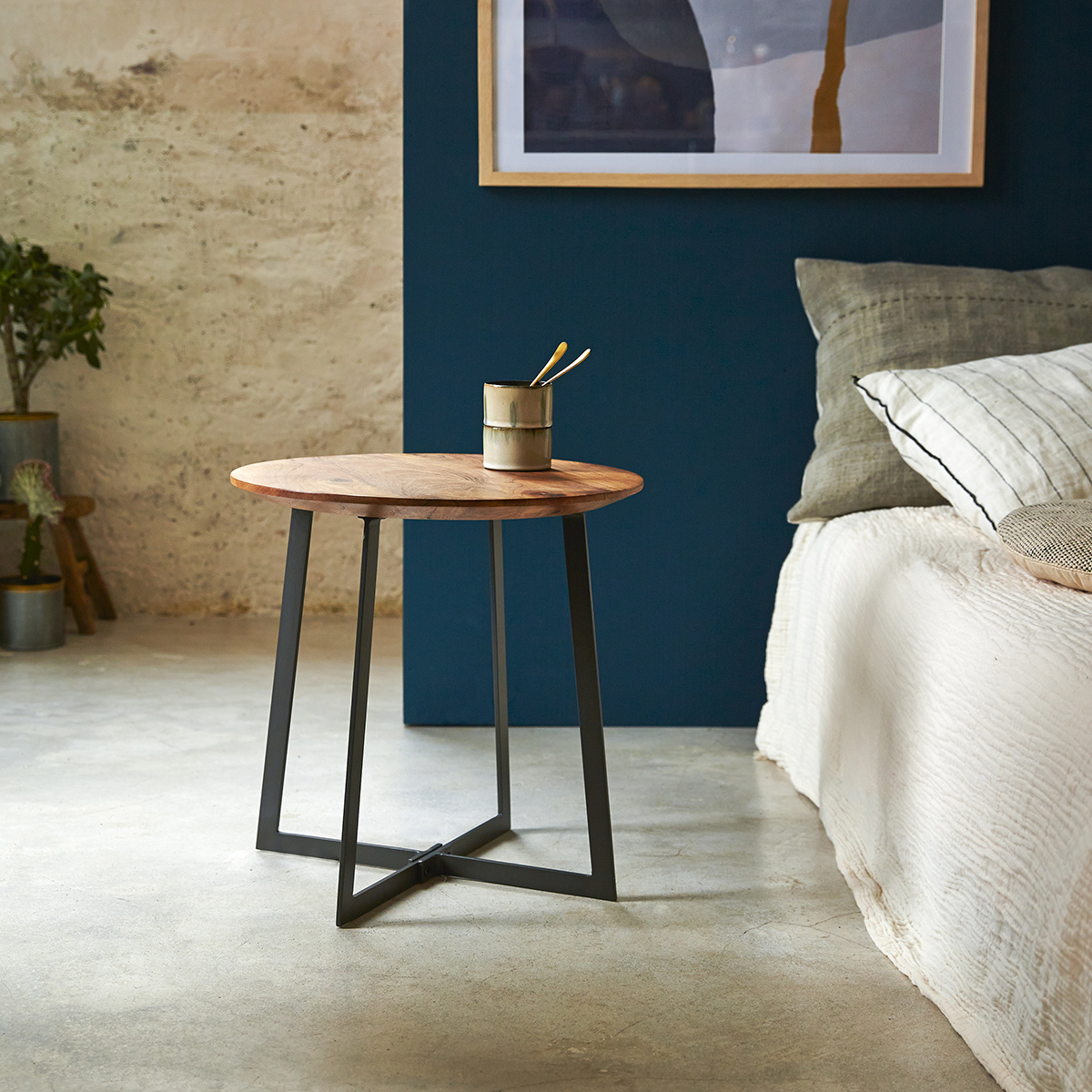 Temis solid acacia Bedside Table Temis solid acacia Bedside Table