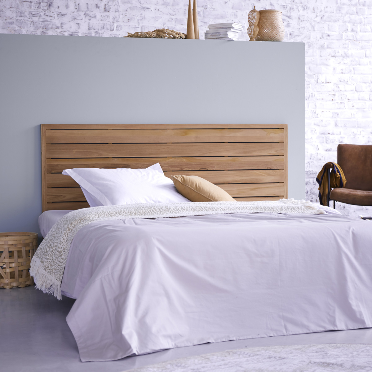 Testata per letto in teak massello 165 Minimalys Testata per letto in teak massello 165 Minimalys