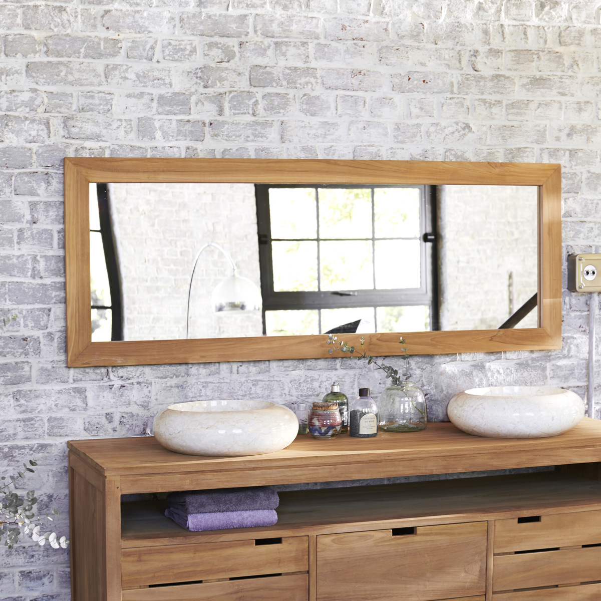 Tona teak mirror 160x60 cm Tona teak mirror 160x60 cm