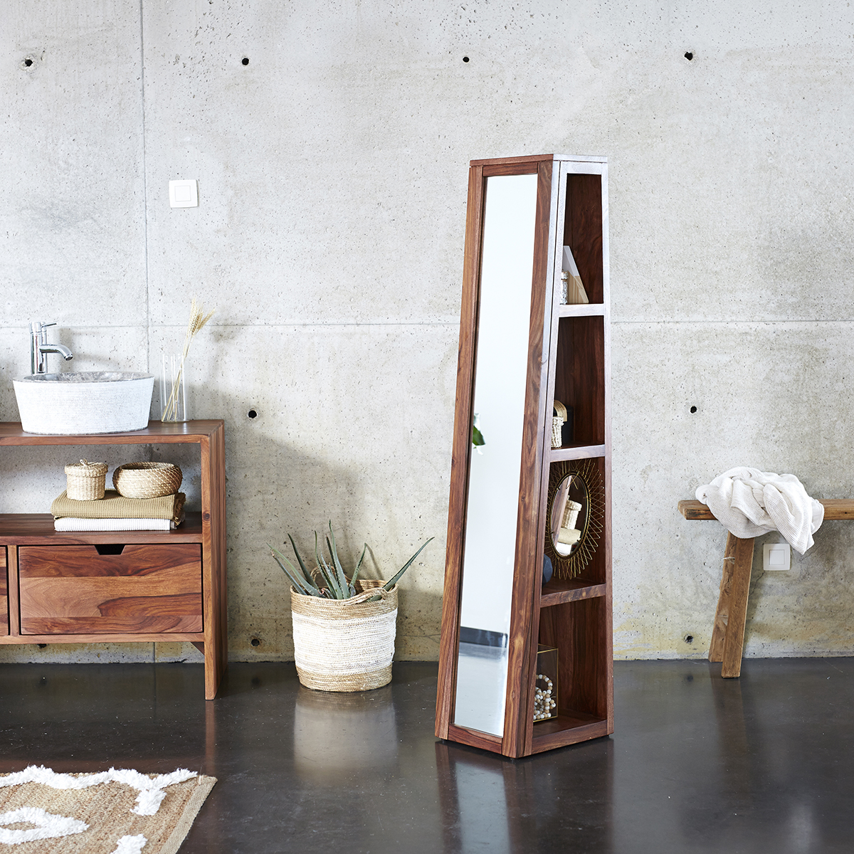 Twig solid sheesham Mirror Column 30 Twig solid sheesham Mirror Column 30
